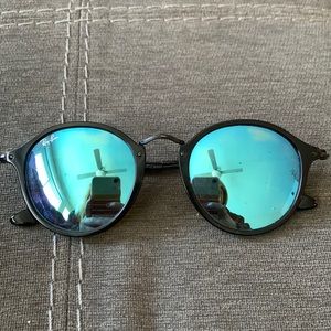 Round blue lens Ray Ban sunglasses